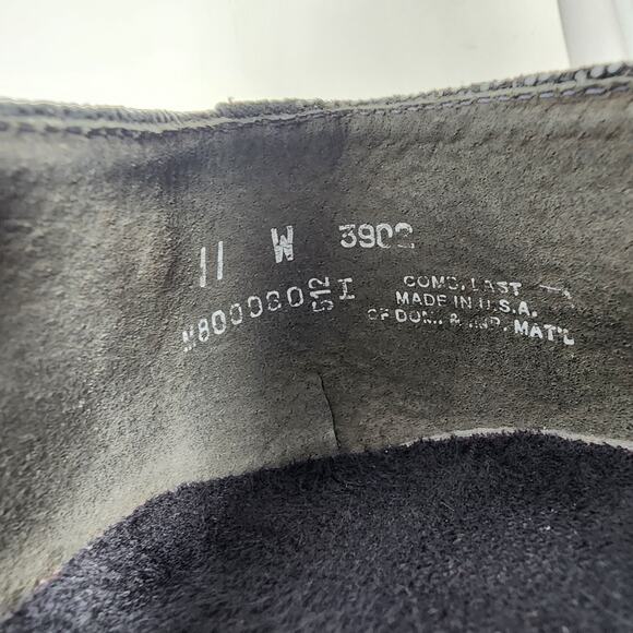 Munro Loafers Women 11 Wide Black Sheen Lizard Texture Low Rubber Heel 800080 - Picture 11 of 11